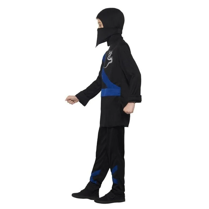 Ninja Assassin Costume, Black & Blue