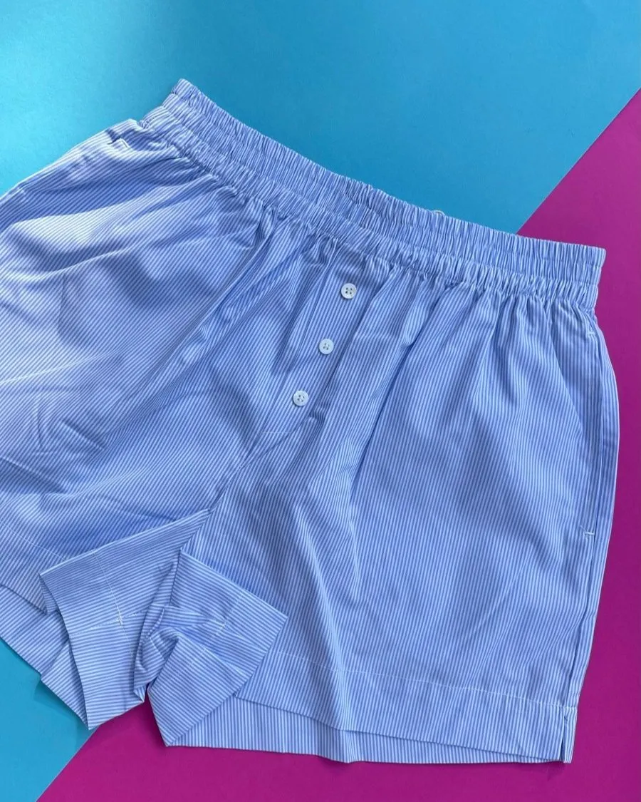 Non Private: Boxer Shorts - Blue Stripe