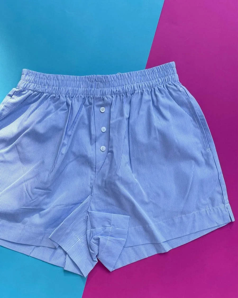 Non Private: Boxer Shorts - Blue Stripe