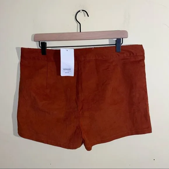 NWT C&amp;A corduroy exposed zipper shorts 13