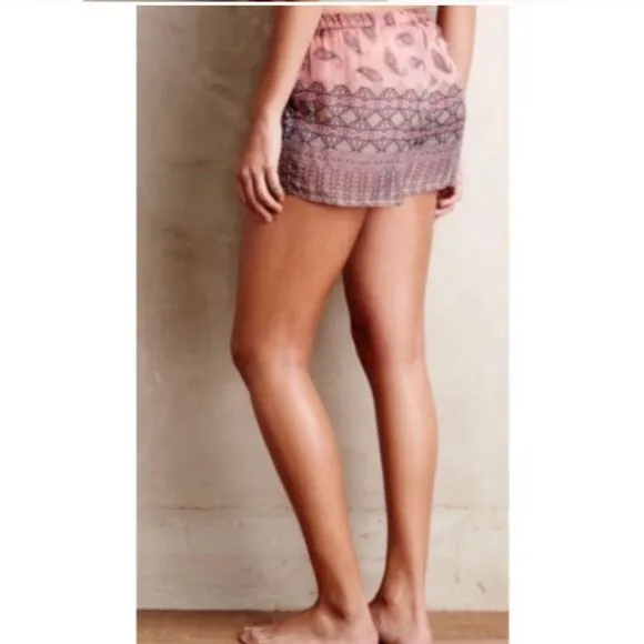 NWT! Gypsy 05 Silk Women's Vidya Paisley Multi Print Shorts Anthropologie Small