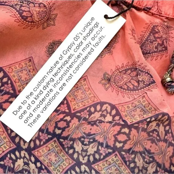 NWT! Gypsy 05 Silk Women's Vidya Paisley Multi Print Shorts Anthropologie Small
