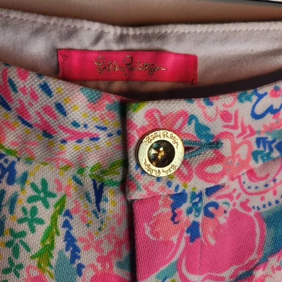 NWT Lilly Pulitzer Buttercup Knit Shorts Flock Full Of Fun, Size 00