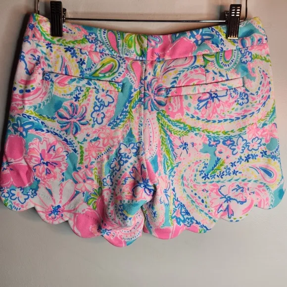 NWT Lilly Pulitzer Buttercup Knit Shorts Flock Full Of Fun, Size 00