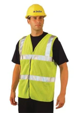 OccuNomix Class 2 Mesh Vests with 3M Scotchlite Reflective Tape, 3X-Large, Hi-Viz Yellow, LUX-SSCOOLG-Y3X