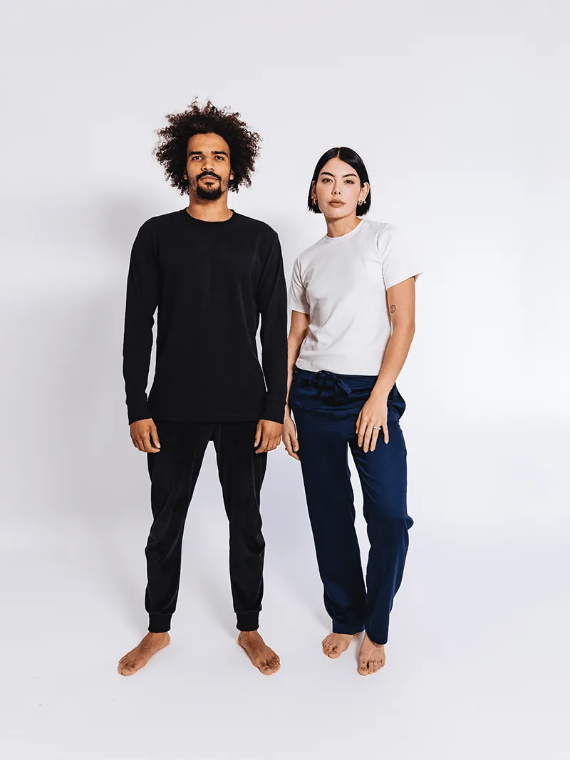 Organic Cotton Unisex Long Sleeve T-Shirt | Jet Black