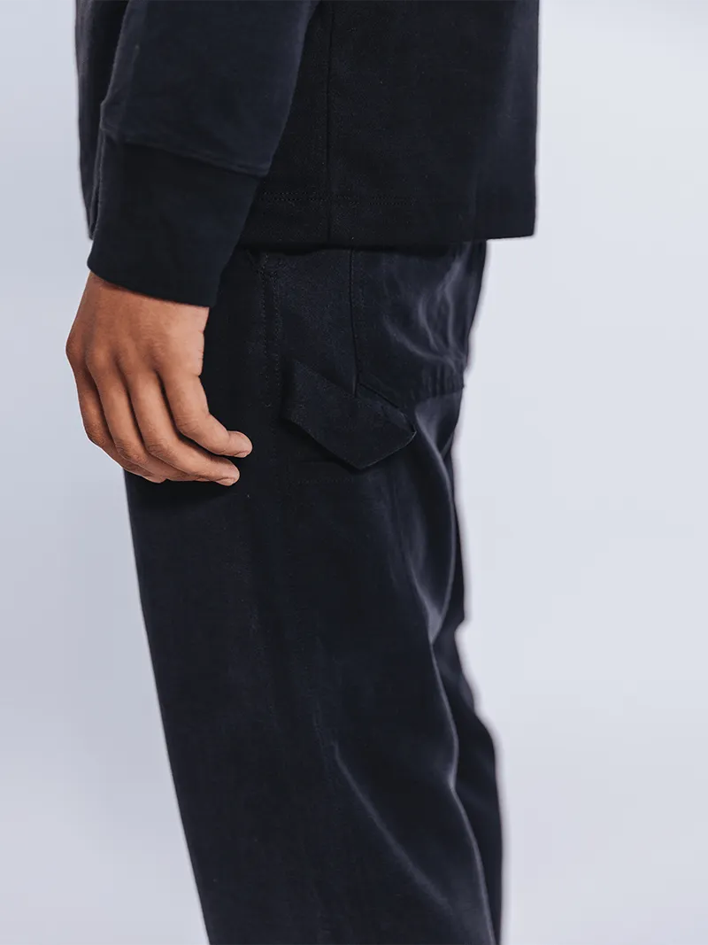 Organic Cotton Unisex Long Sleeve T-Shirt | Jet Black