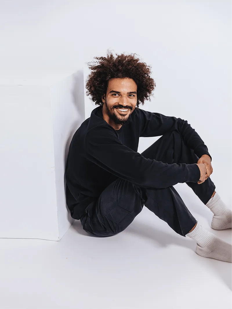 Organic Cotton Unisex Long Sleeve T-Shirt | Jet Black