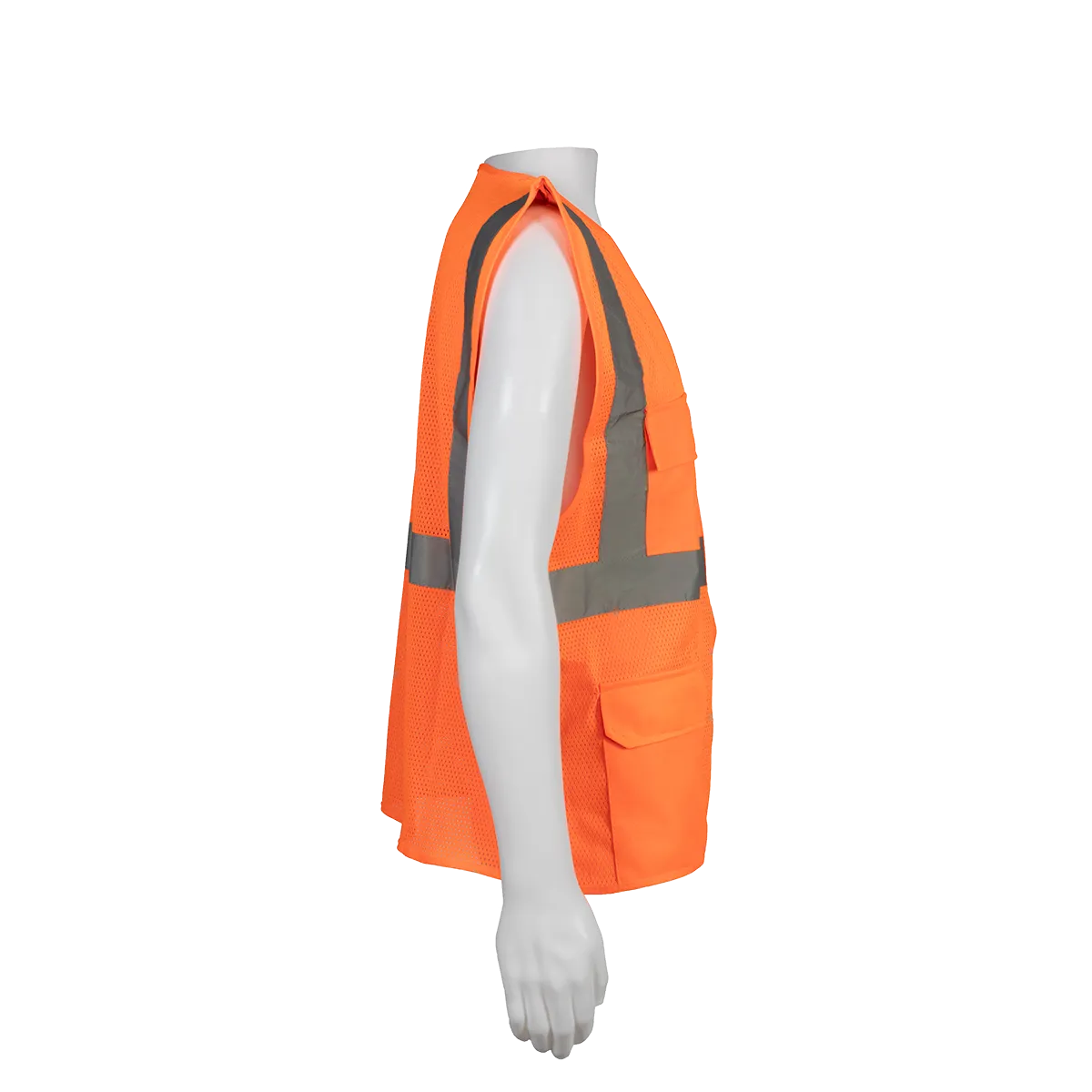 OVM24 ANSI CLASS II Orange Mesh 4-Pocket Safety Vests