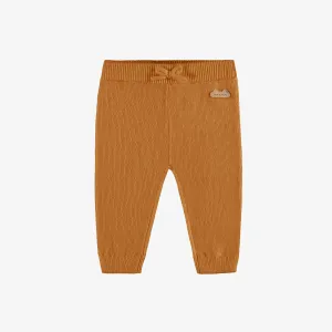 Pantalon de tricot orange naissance||Orange knit pants, newborn
