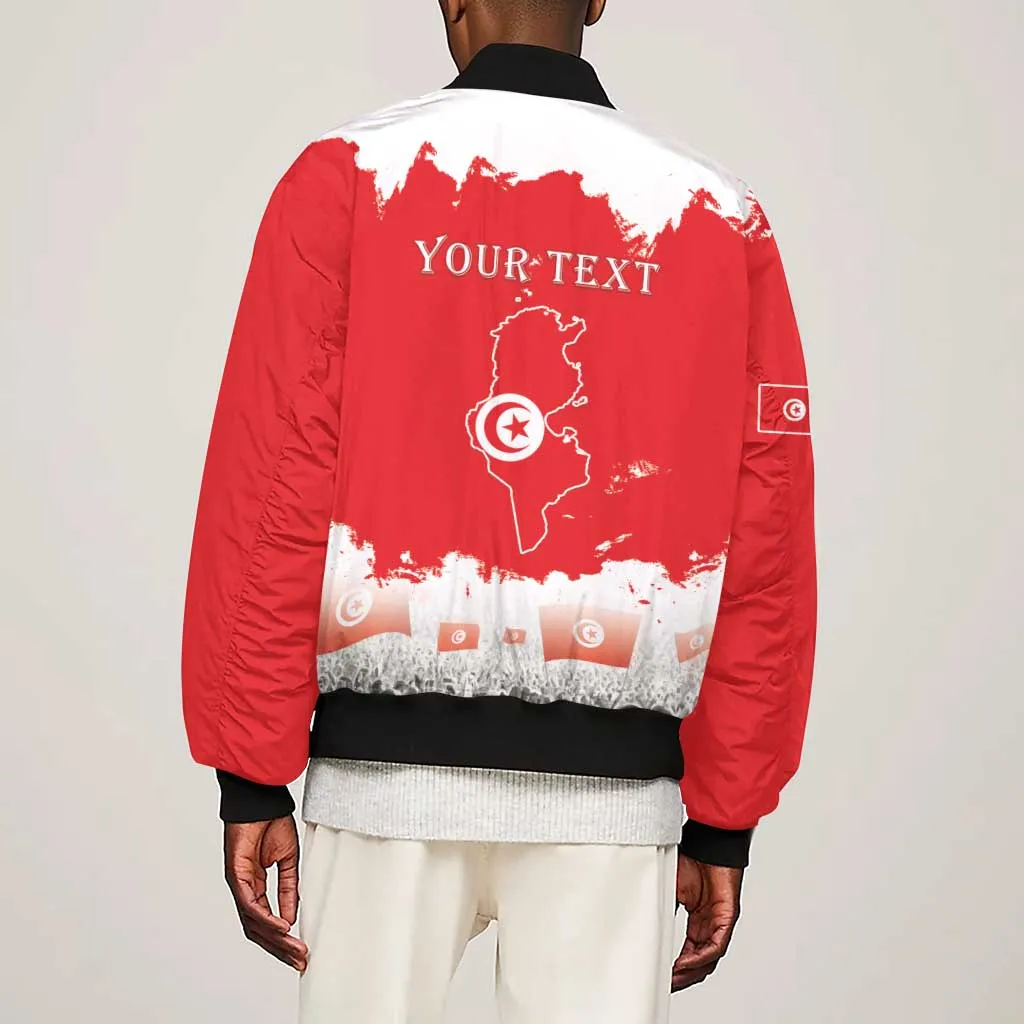 Personalized Afro Tunisia Sleeve Zip Bomber Jacket Happy 69th Anniversary Independence LT15