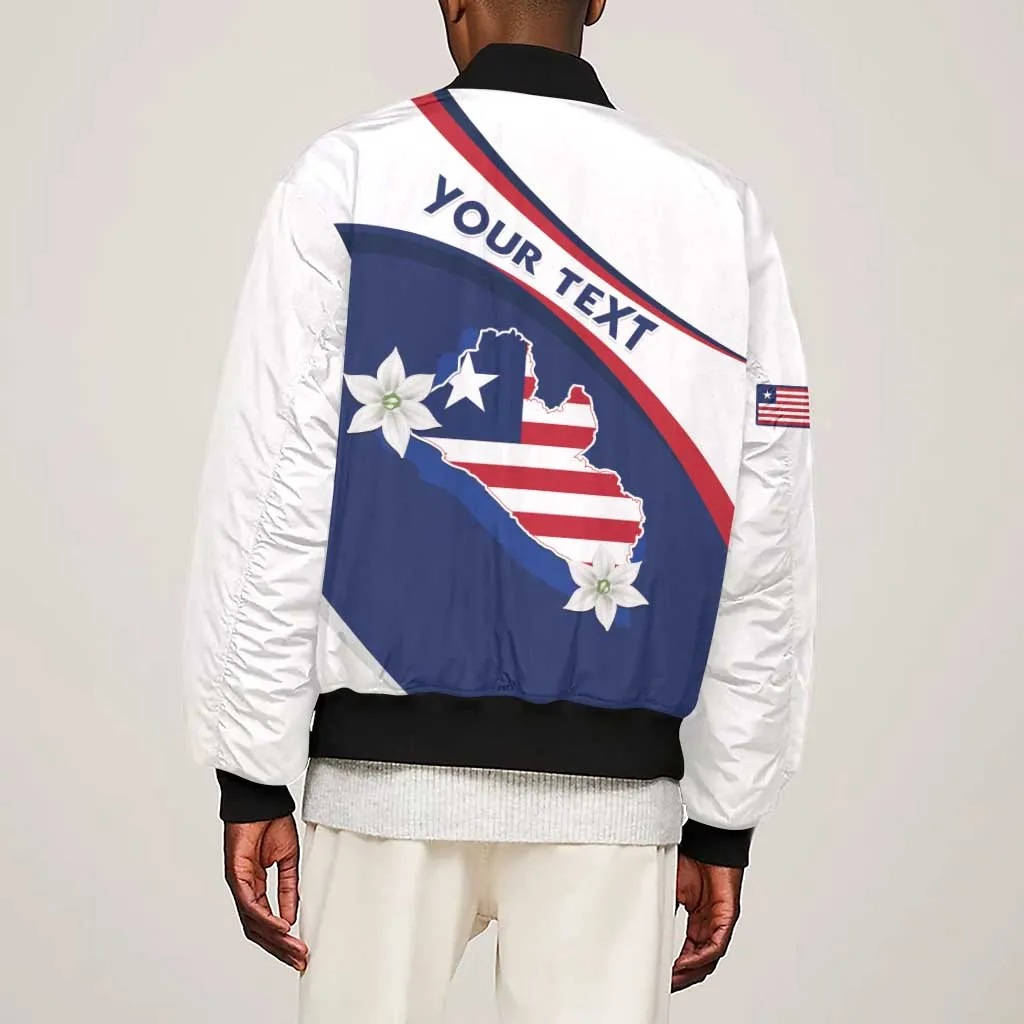 Personalized Happy Liberia Independence Day Sleeve Zip Bomber Jacket LT15