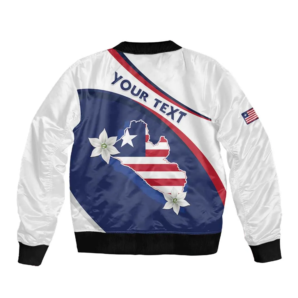 Personalized Happy Liberia Independence Day Sleeve Zip Bomber Jacket LT15