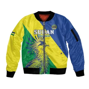 Personalized Sudan Sleeve Zip Bomber Jacket Coat Of Arms 1956-1970 LT15
