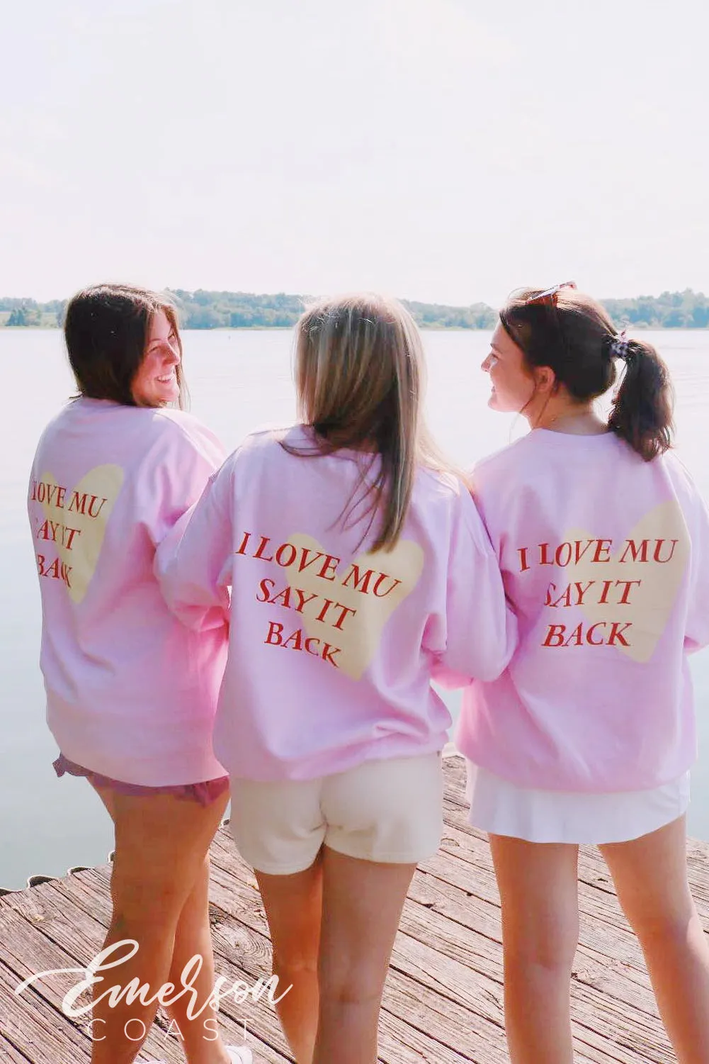 Phi Mu I Love Mu Say It Back Crewneck & Shorts Set