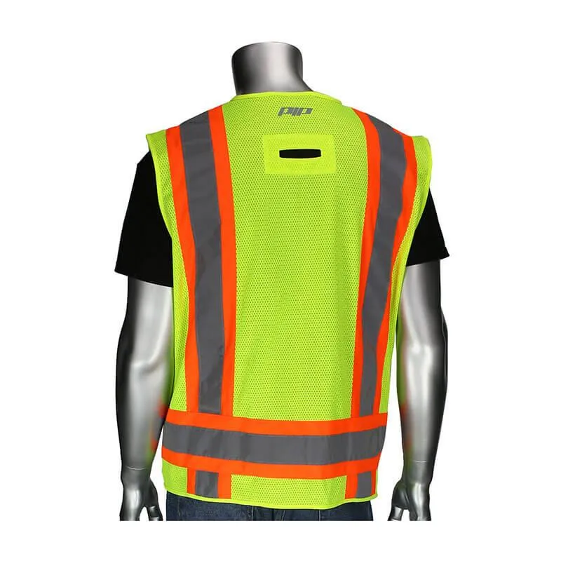 PIP ANSI Type R Class 2 Two-Tone Surveyors Vest w/D-Ring 302-0500D