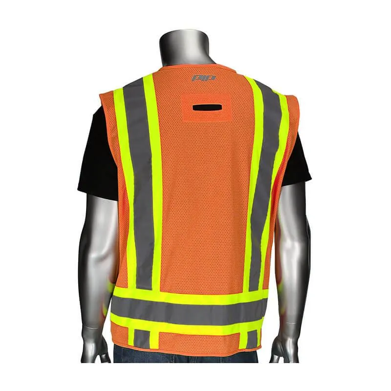 PIP ANSI Type R Class 2 Two-Tone Surveyors Vest w/D-Ring 302-0500D