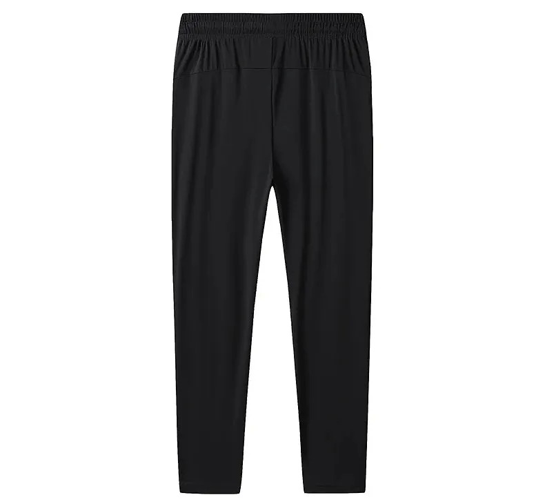 Plus-Size Men’s Ice Silk Sweatpants – High-Elastic Gym Joggers