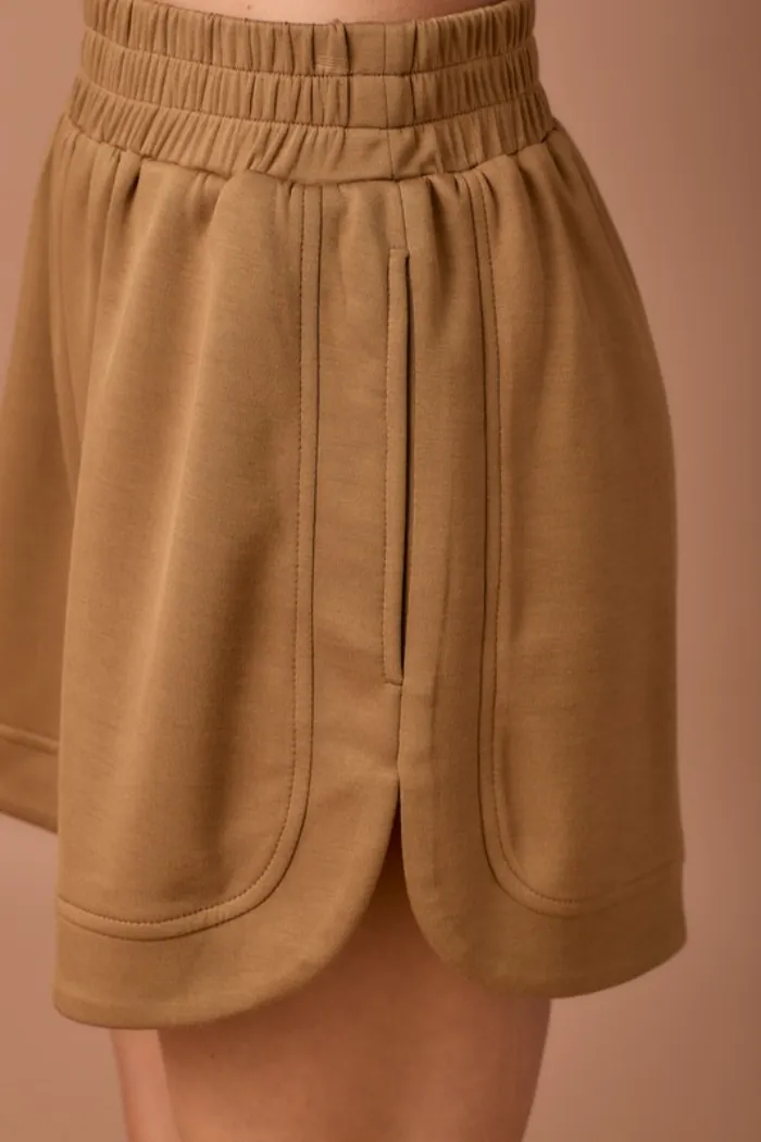 Pocket Elastic Waist Short