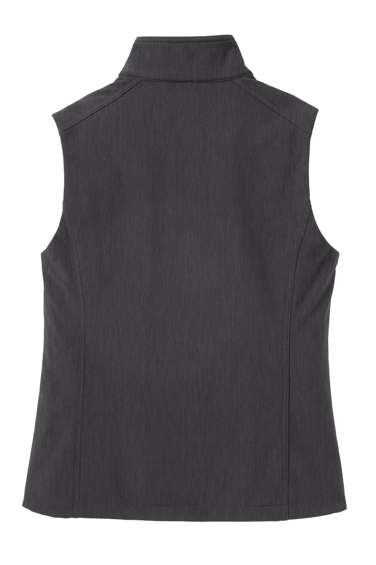 Port Authority Women's Core Soft Shell Vest. L325 Black Charcoal Heather