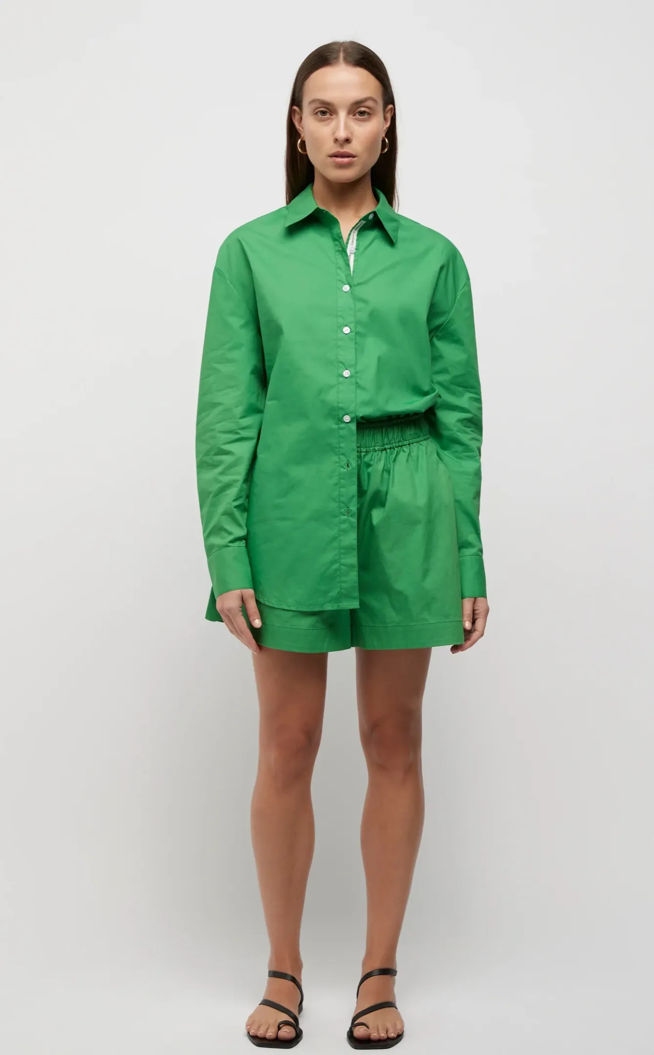 Positano Elastic Waist Shorts Green