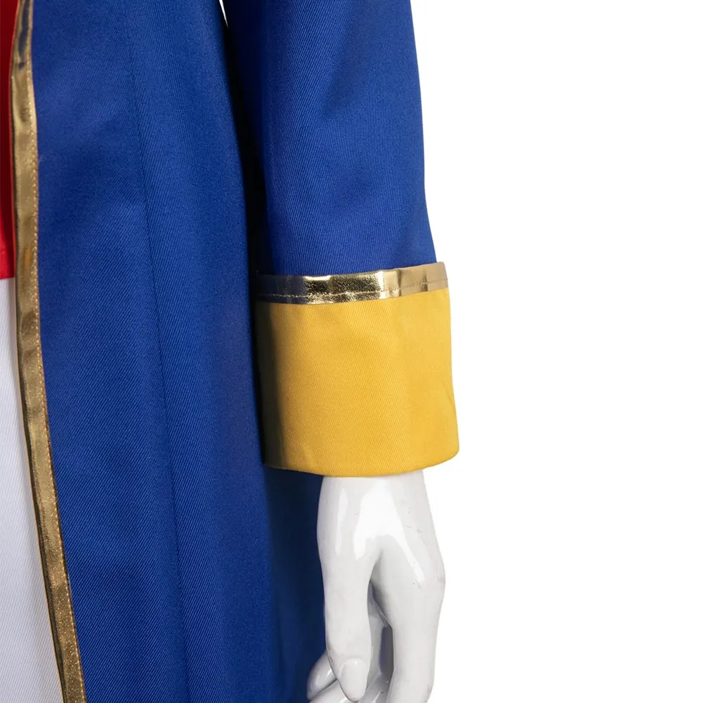 Princess Peach: Showtime! Swordfighter Peach Game Character Blue Suit Cosplay Costume Outfits