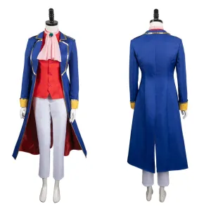 Princess Peach: Showtime! Swordfighter Peach Game Character Blue Suit Cosplay Costume Outfits