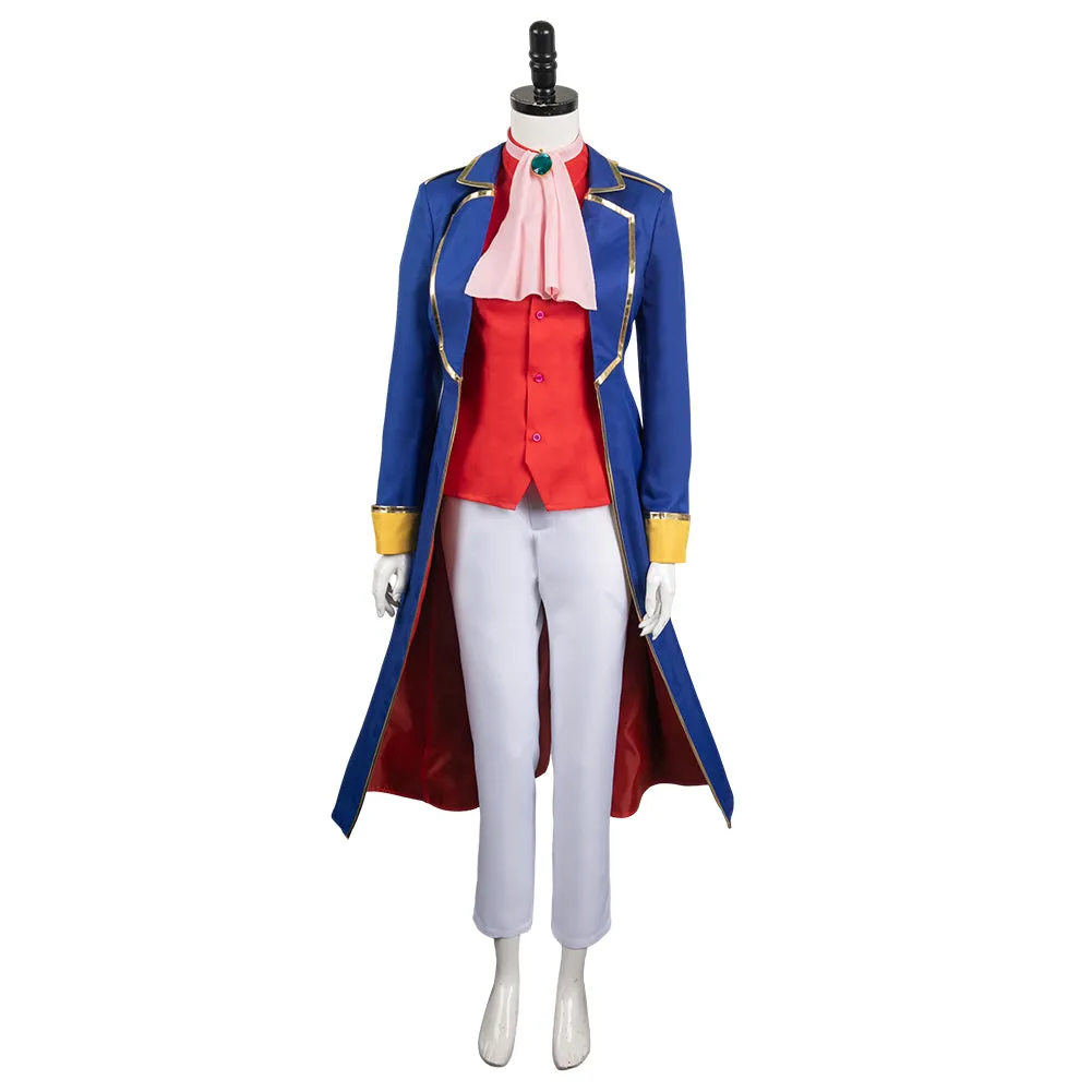 Princess Peach: Showtime! Swordfighter Peach Game Character Blue Suit Cosplay Costume Outfits