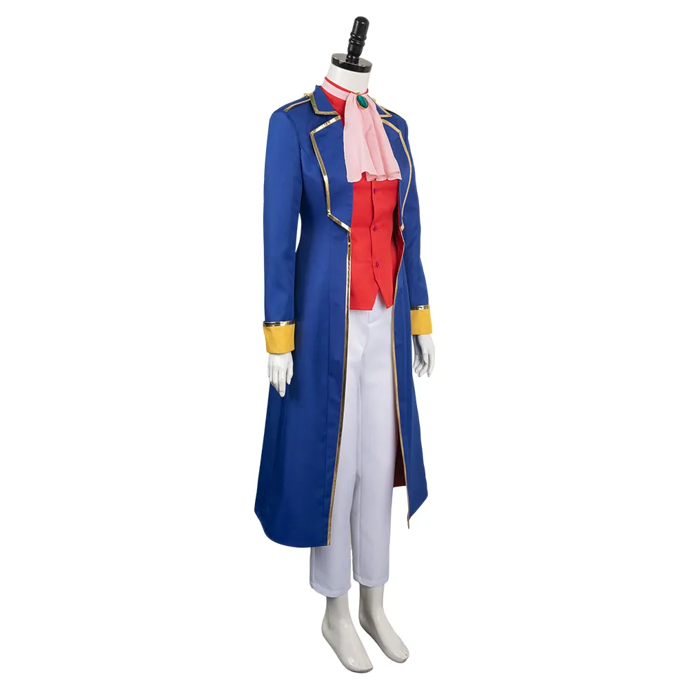 Princess Peach: Showtime! Swordfighter Peach Game Character Blue Suit Cosplay Costume Outfits