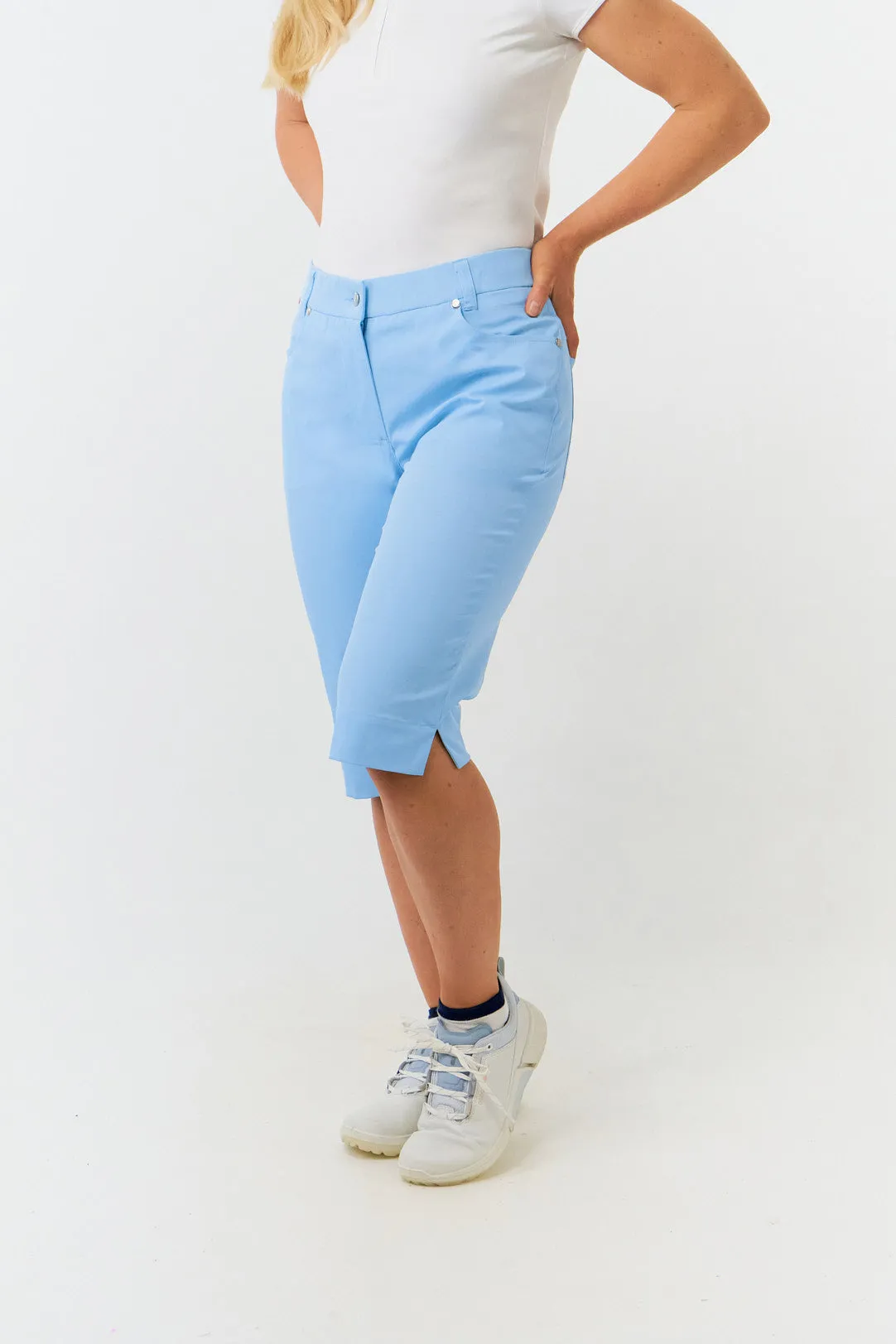 Pure Golf Ladies Bermuda Shorts - Pale Blue