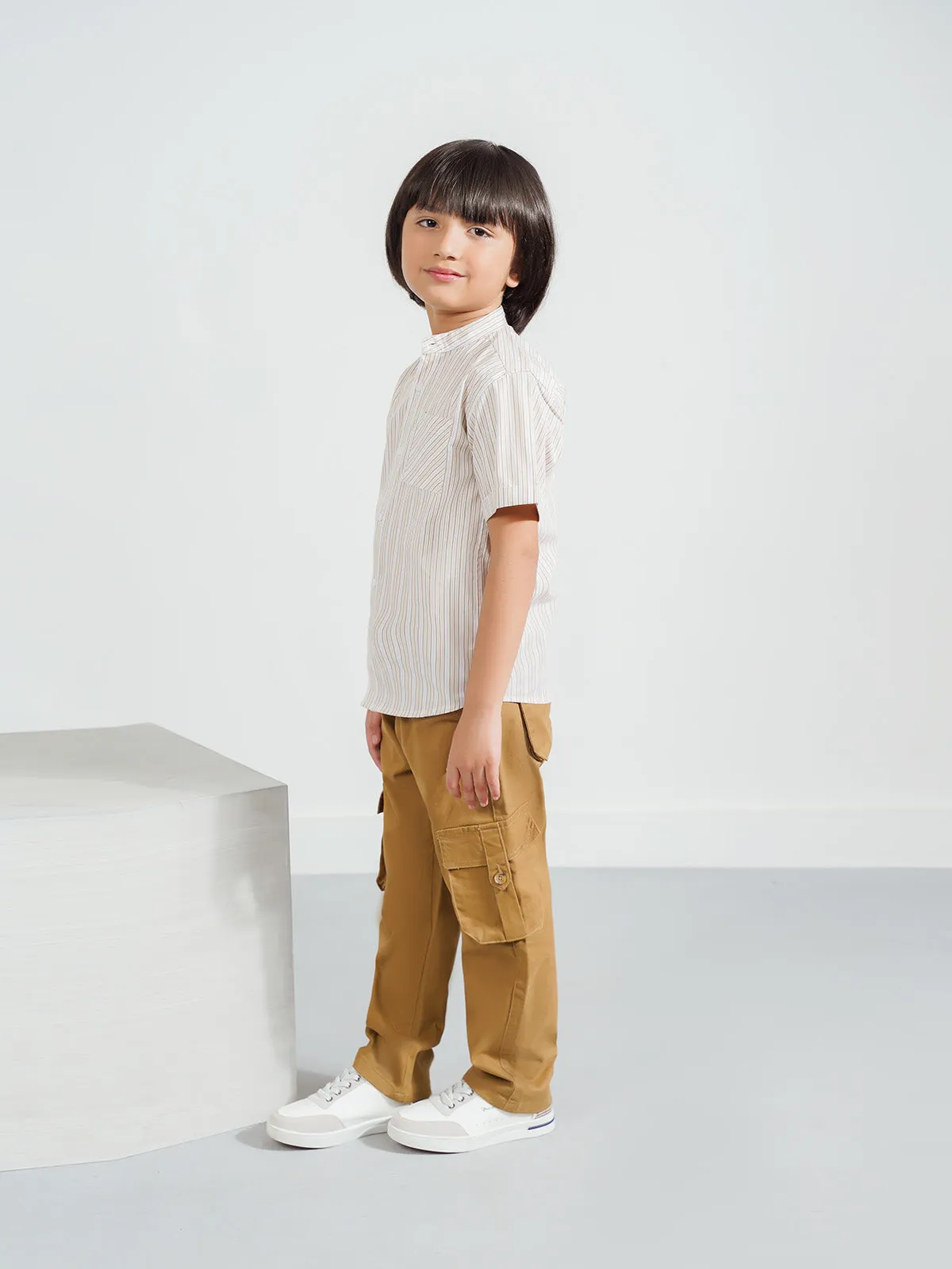 "AOKI" Cargo Fit Twill Trouser