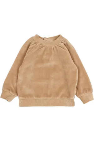 "Channing" Sand Velour Sweatshirt