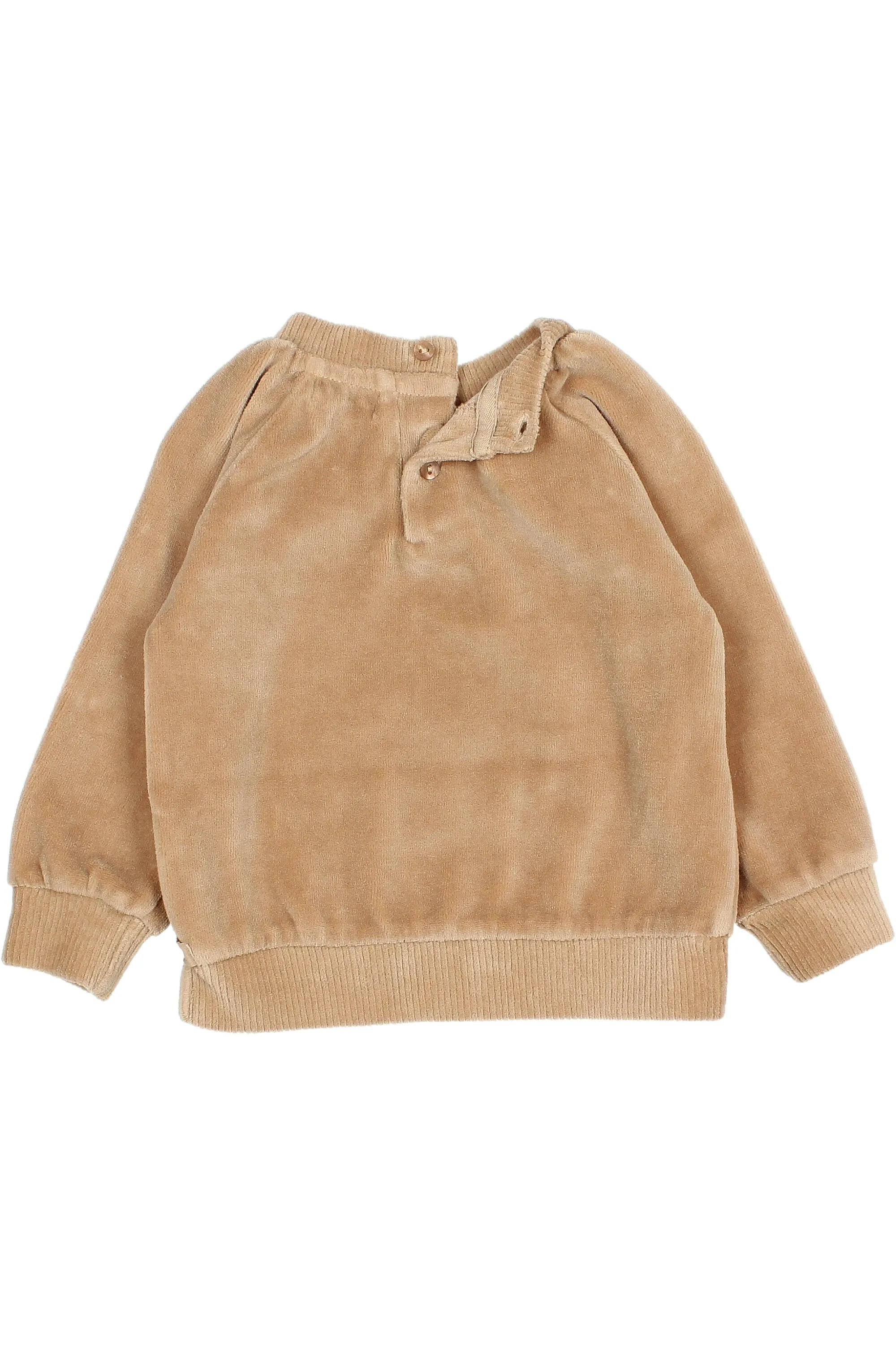 "Channing" Sand Velour Sweatshirt