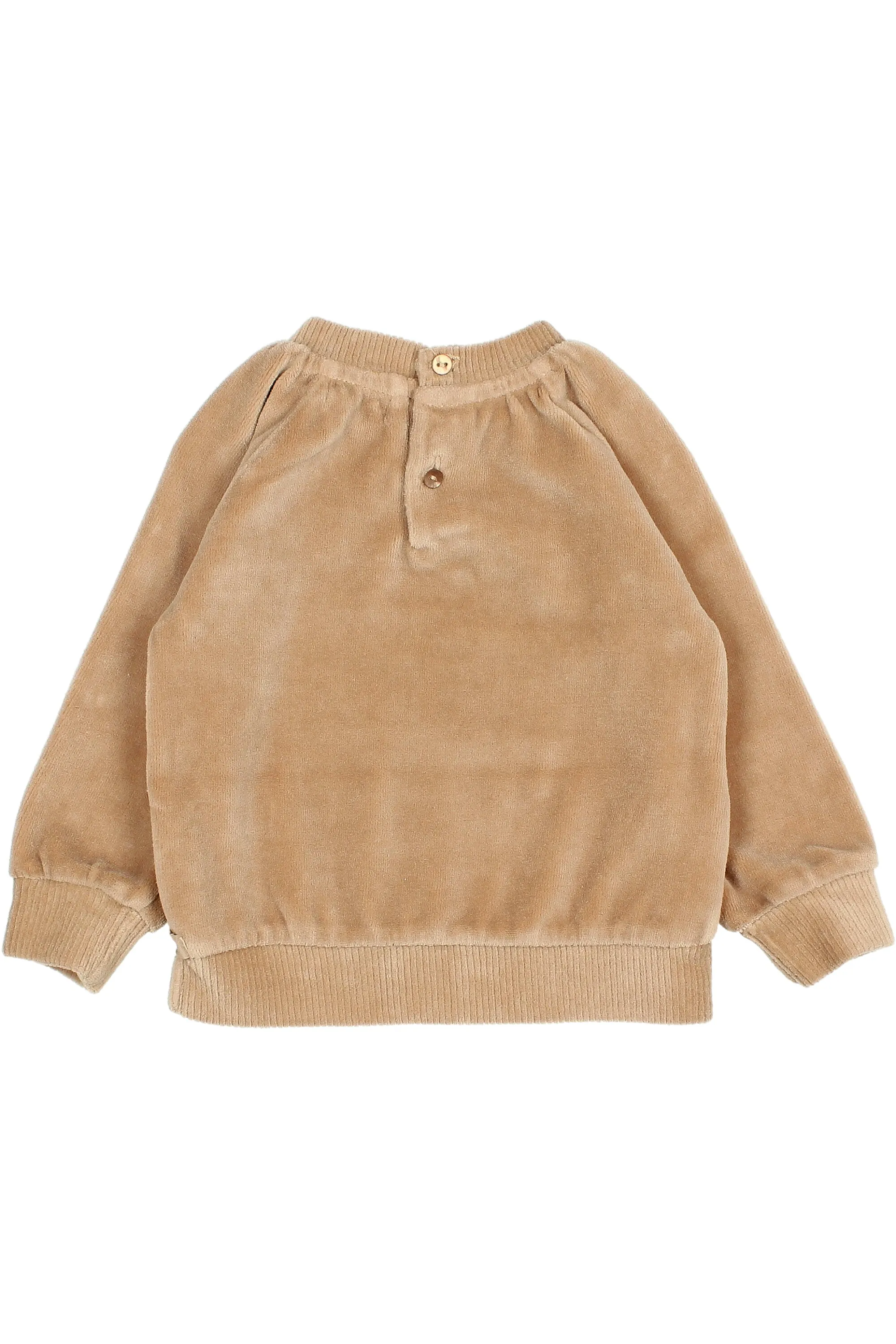 "Channing" Sand Velour Sweatshirt