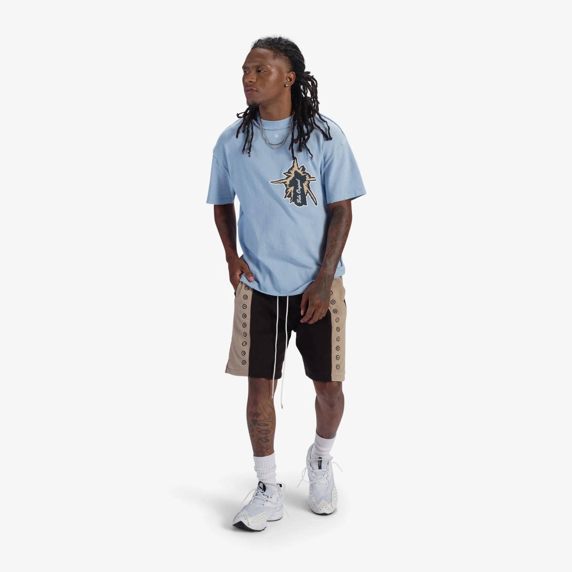"Chop" Fleece Shorts (tan)