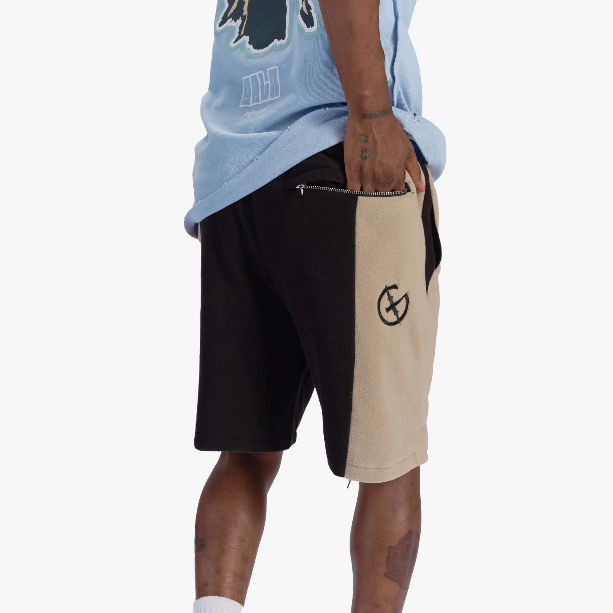 "Chop" Fleece Shorts (tan)