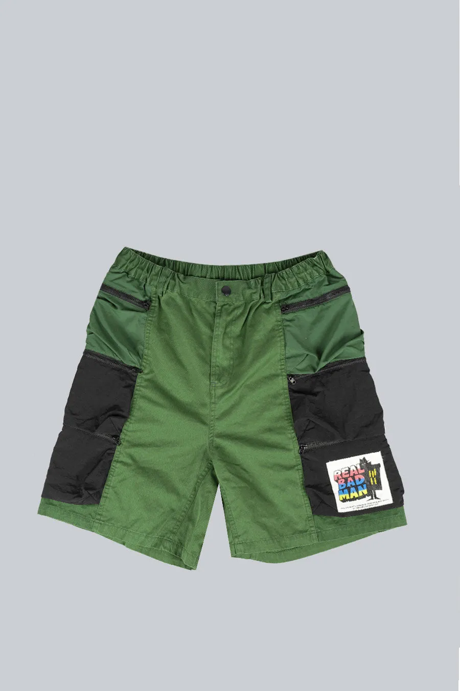 REAL BAD MAN CARRYALL HIKER SHORTS GREEN