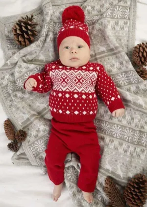 Red FairIsle 3 Piece Set