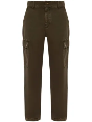 Relaxed Fit Cargo Trousers With Button Closure