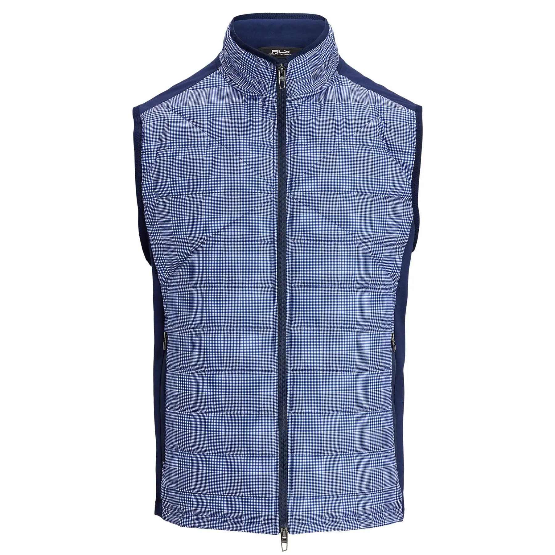 RLX Full Zip Performance Wool Vest Royal Blue Golf Club Glen