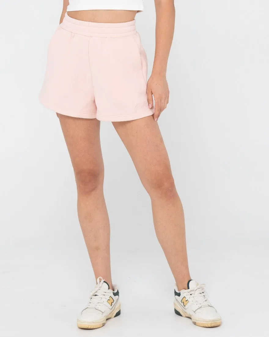 Rusty Script Fleece Short