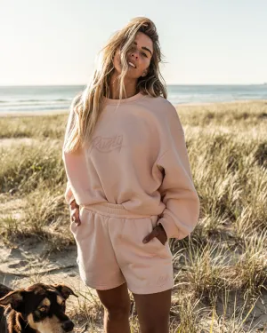 Rusty Script Fleece Short
