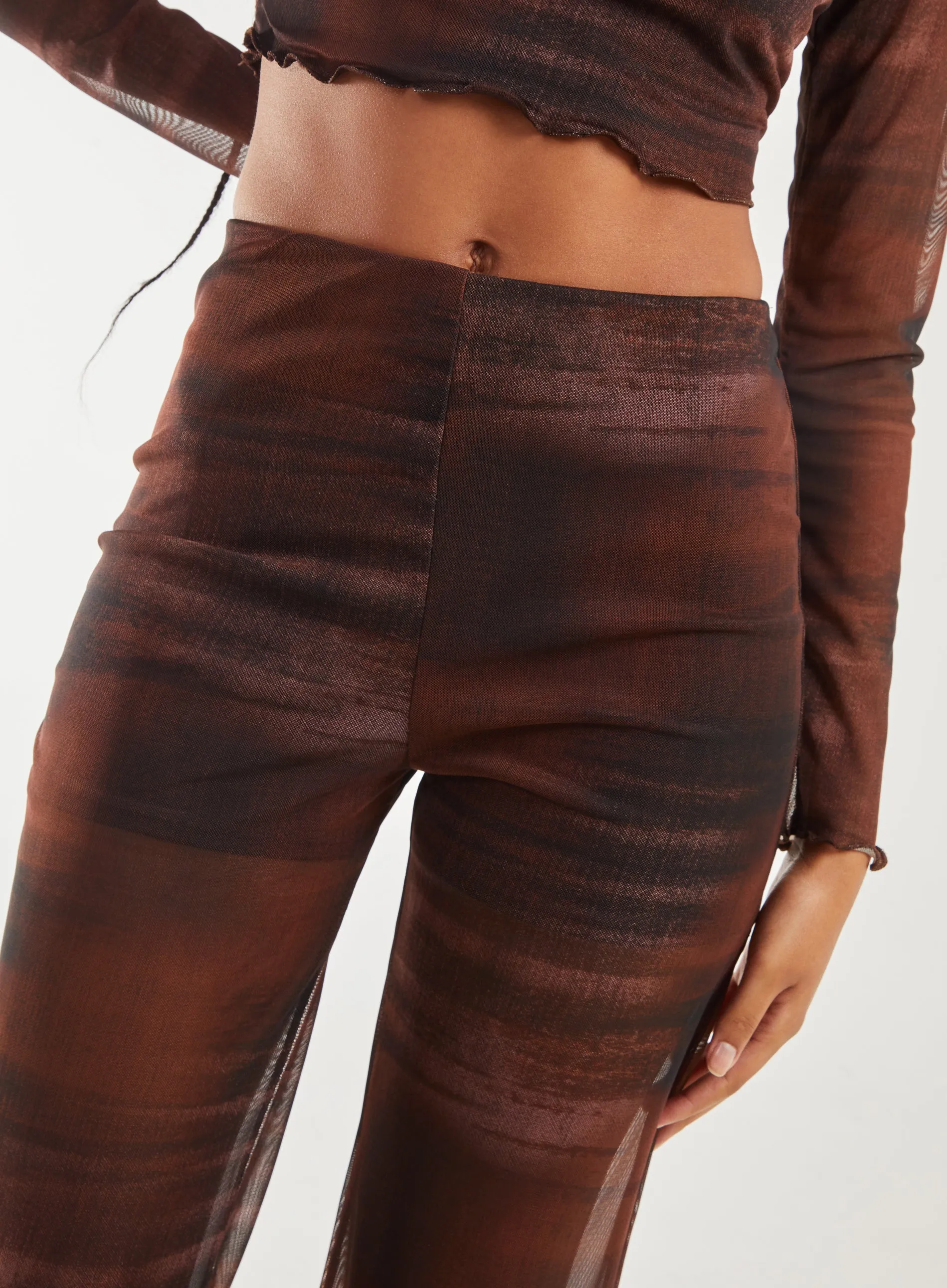 Saturn Mesh Flare Trousers