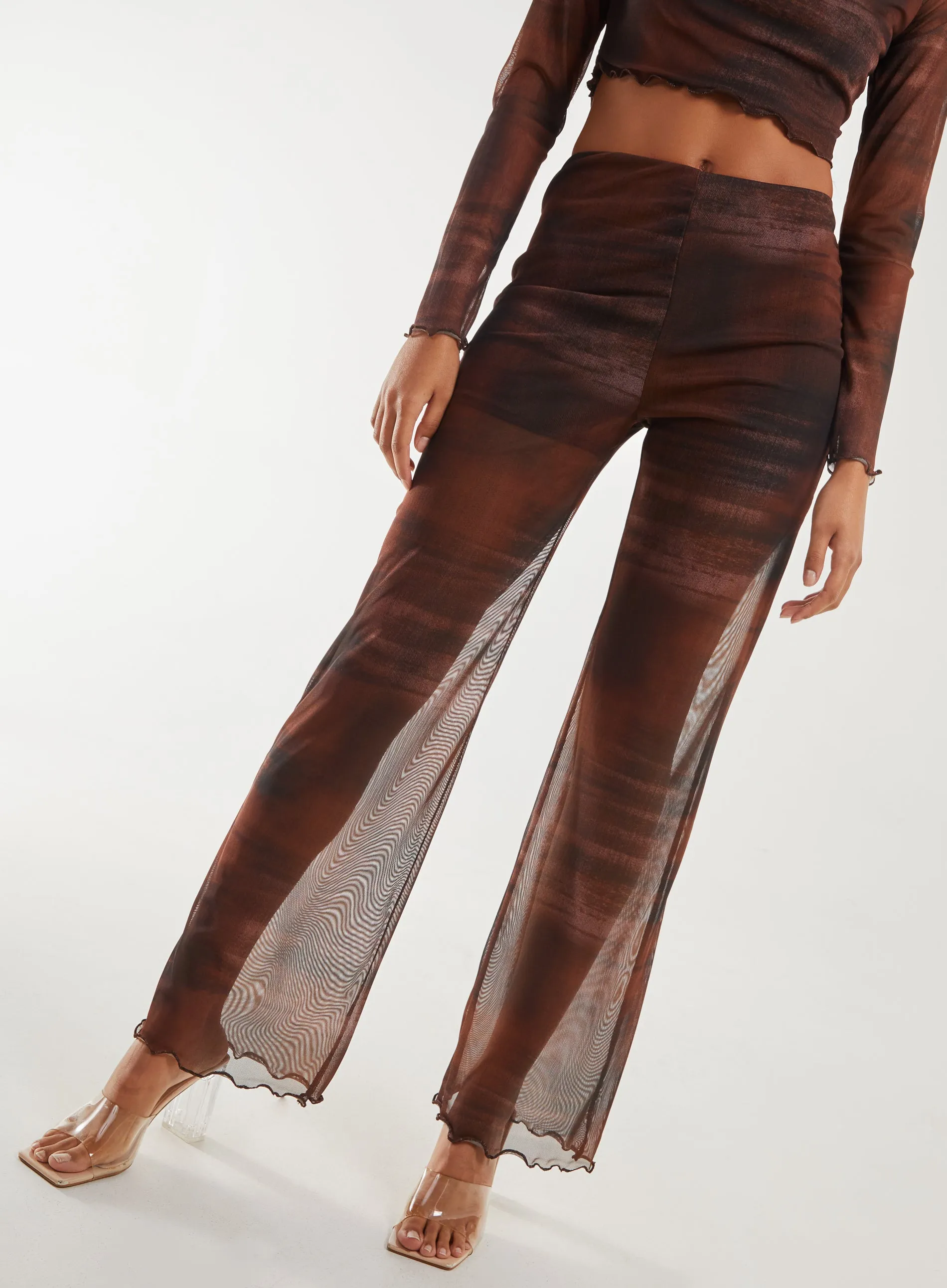 Saturn Mesh Flare Trousers
