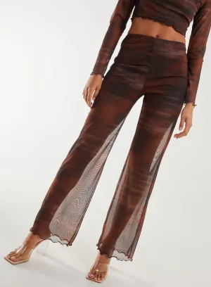 Saturn Mesh Flare Trousers