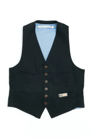 Scarti Lab Classic Vest 410-SG506 Garbadine Black