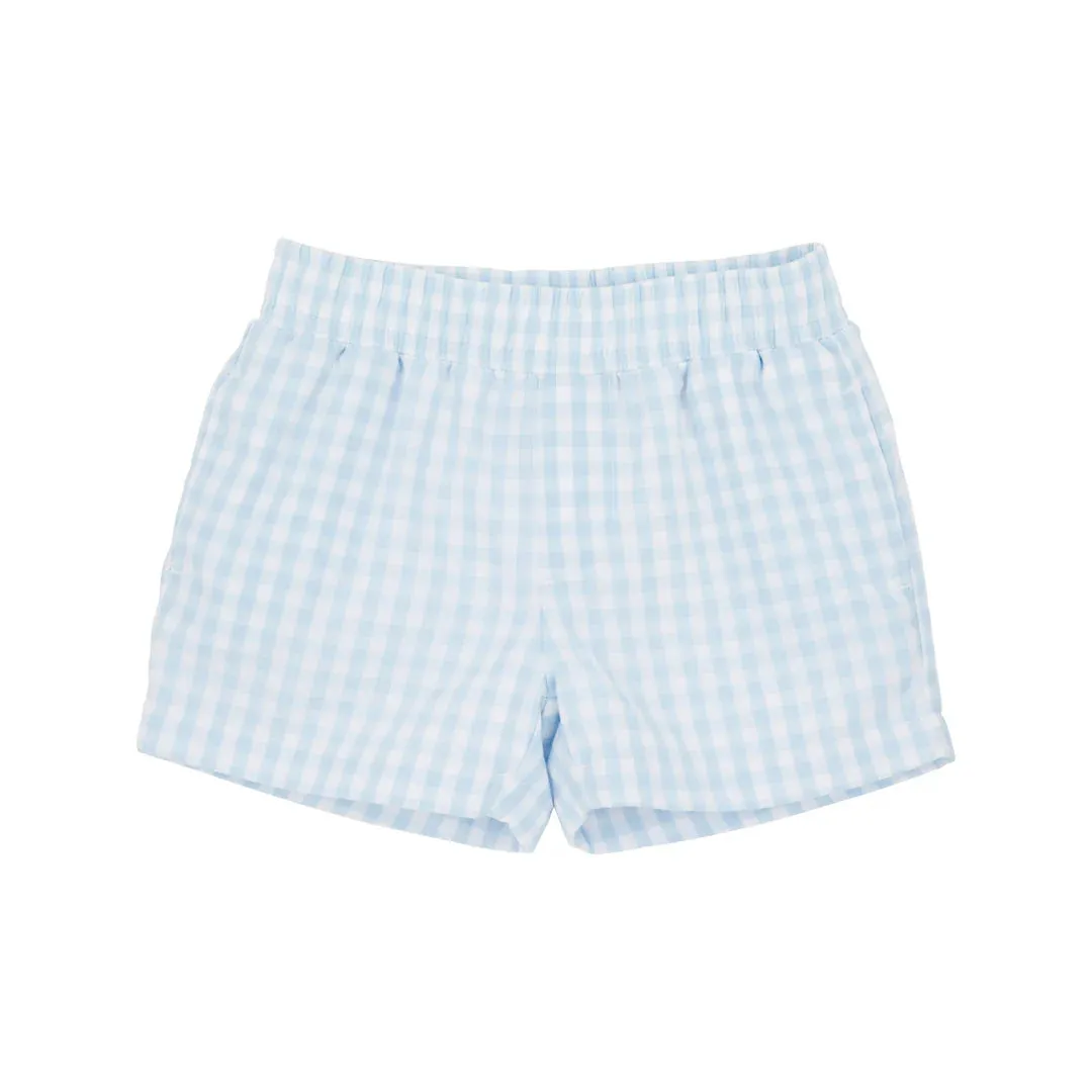Sheffield Shorts, Buckhead Blue Gingham with Worth Avenue White
