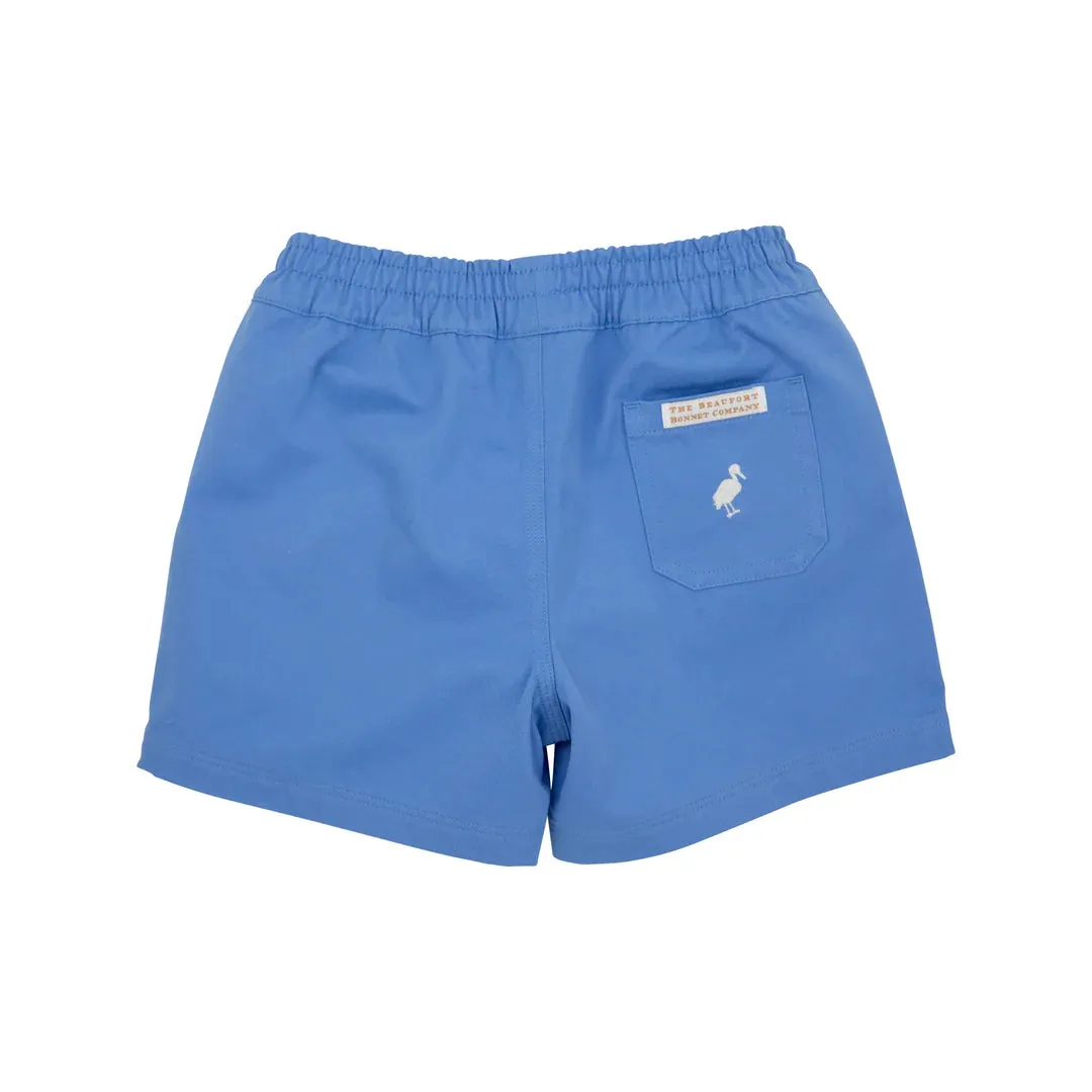 Sheffield Shorts (Twill), Sunrise Boulevard Blue with Saratoga Stone Stork
