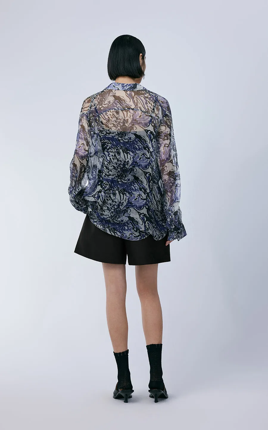 Shorts / JNBY Wool-blend Silk Elastic Waist Shorts