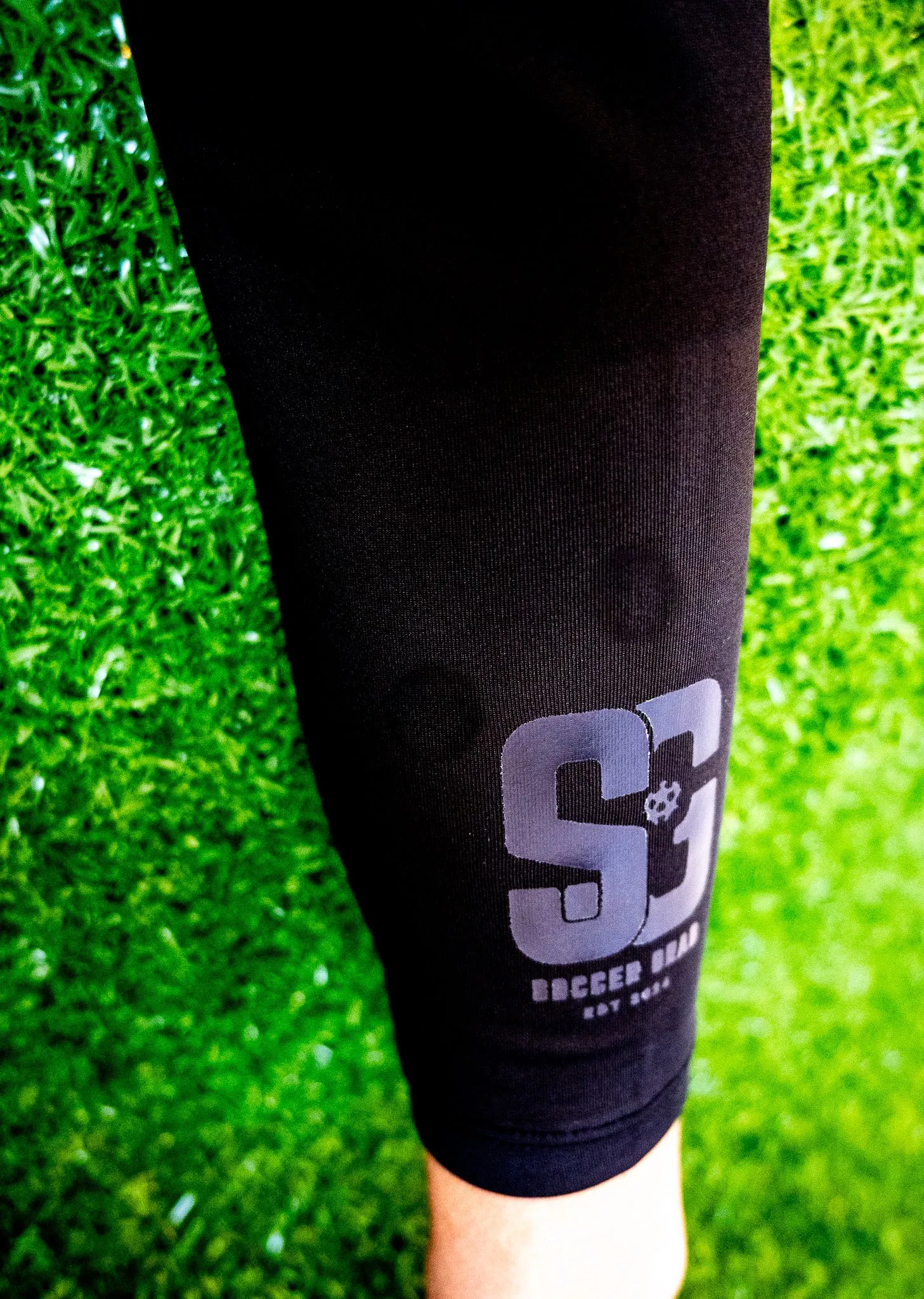 Soccer Grab Black Compression Shirt